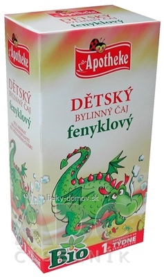 APOTHEKE BIO DETSKÝ BYLINNÝ ČAJ FENIKLOVÝ nálevové vrecká (od ukončeného 1. tyždňa) 20x1,5 g (30 g)