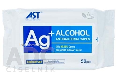 AST Ag + Alkohol Antibakteriálne utierky 1x50 ks