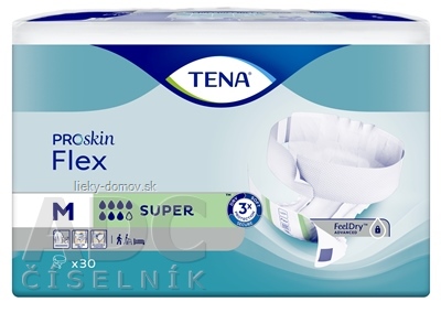 TENA Flex Super M inkontinenčné nohavičky s rýchloupevňovacím pásom (inov.2022) 1x30 ks