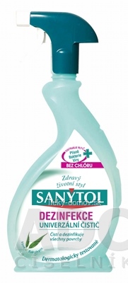 SANYTOL UNIVERZÁLNY ČISTIČ Sprej Eukalyptus, Dezinfekcia,1x500 ml