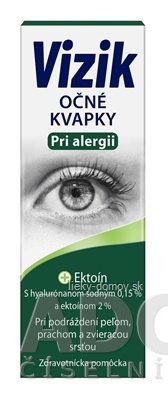 VIZIK Očné kvapky Pri alergii ektoín a hyaluronát 1x10 ml