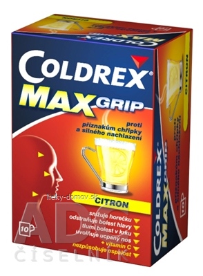 COLDREX MaxGrip Lemon plo por (vrecko papier/PE/Al/PE) 1x10 ks