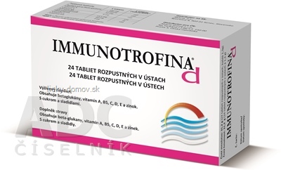 IMMUNOTROFINA d tbl rozpustné v ústach, s cukrom a sladidlami 1x24 ks