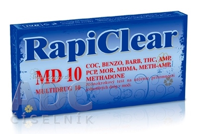 RapiClear MD 10 (MULTIDRUG 10) IVD, test drogový na samodiagnostiku 1x1 ks
