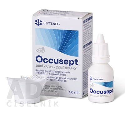 Occusept ENEO očné kvapky, s vaničkou, 1x20 ml