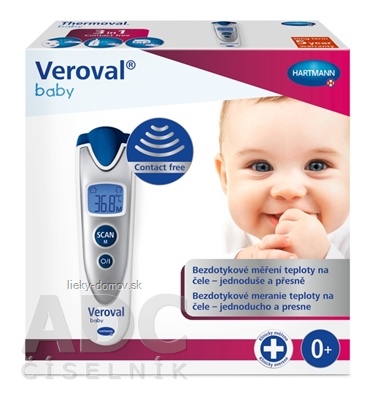 VEROVAL Baby Bezdotykový infračervený teplomer digitálny, strieborný 1x1 ks