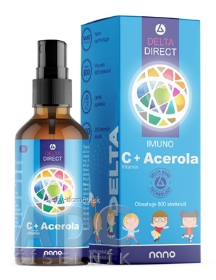 DELTA DIRECT KIDS Vitamín C + Acerola sprej, nano (200 denných dávok) 1x100 ml