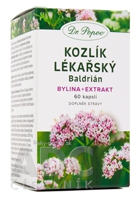 Dr. Popov VALERIÁNA LEKÁRSKA bylinné kapsuly 1x60 ks