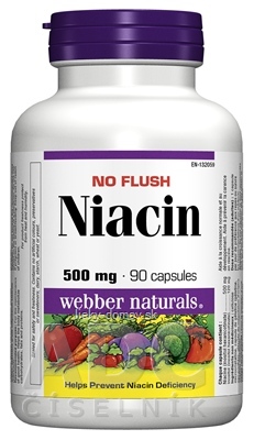 Webber Naturals Niacin 500 mg (nealergický) cps 1x90 ks