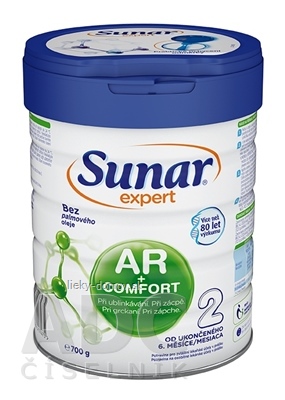 Sunar Expert AR+COMFORT 2 dojčenská výživa (od ukonč. 6. mesiaca) (inov. 2023) 1x700 g