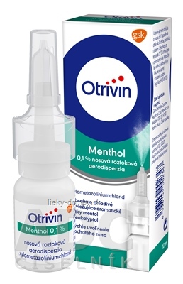 Otrivin Menthol 0,1% aer nao (fľ.HDPE s dávkovačom ovl. prstami) 1x10 ml