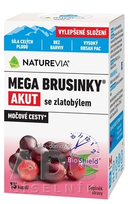 NATUREVIA MEGA BRUSNICE AKUT SO ZLATOBYĽOU cps 1x15 ks