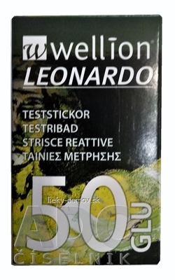 Wellion LEONARDO GLU Prúžky testovacie (1 balenie) 1x50 ks