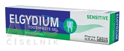 ELGYDIUM SENSITIVE gélová zubná pasta s fluorinolom k ochrane citlivých zubov 1x75 ml