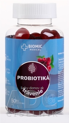 BIOMIC PROBIOTIKÁ gummies, malinová príchuť 1x90 ks