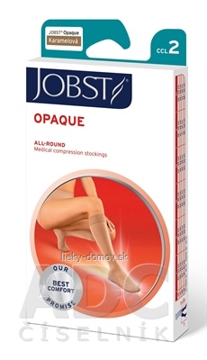 JOBST OPAQUE kompresívne lýtkové pančuchy II.KT, so zatvorenou špičkou, karamelové, veľ. V., 1x1 pár