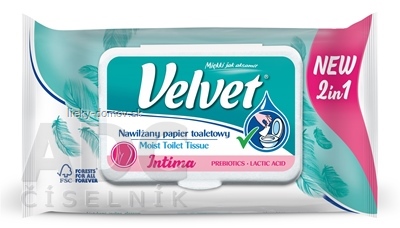 Velvet Intima 2v1 vlhčený toaletný papier 1x42 ks