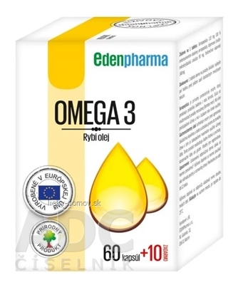 EDENPharma OMEGA 3 cps 60 +10 zadarmo (70 ks)