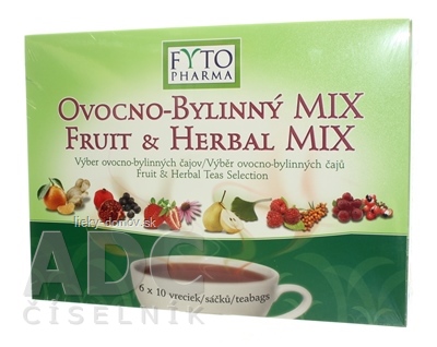 FYTO OVOCNO-BYLINNÝ MIX - Darčeková kazeta 6 druhov čajov po 10 vrecúšok, 60x2 g (120 g)