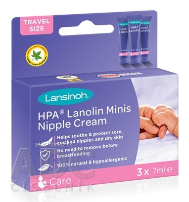 Lansinoh HPA lanolin Minis krém na bradavky 3x7 ml