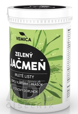 Vemica Zelený JAČMEŇ - mleté listy prášok 1x100 g