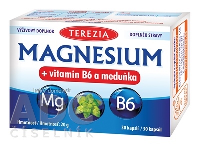 TEREZIA MAGNESIUM + vitamin B6 a meduňka (medovka) cps 1x30 ks