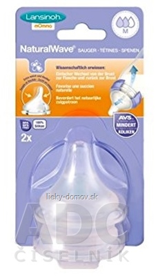 Lansinoh NaturalWave TM cumeľ M silikónový, stredný prietok (MF) 1x2 ks