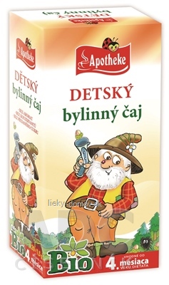 APOTHEKE BIO DETSKÝ BYLINNÝ ČAJ nálevové vrecká (od ukončeného 4. mesiaca)  20x1,5 g (30 g)