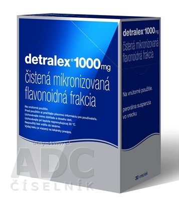 Detralex 1000 mg perorálna suspenzia vo vrecku sus poc 1000 mg (vre.PES/Al/PE) 1x30 ks