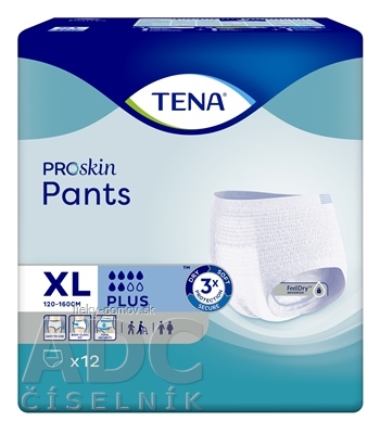 TENA Pants Plus XL naťahovacie inkontinenčné nohavičky (inov.2022) 1x12 ks