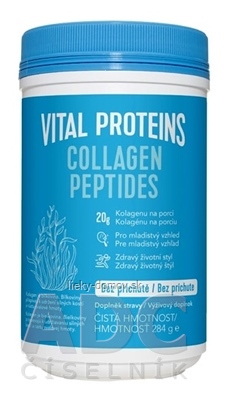 VITAL PROTEINS COLLAGEN PEPTIDES prášok na prípravu nápoja, bez príchute 1x284 g