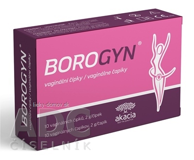 BOROGYN vaginálne čapíky 10x2 g