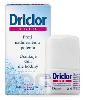 Driclor Antiperspirant guľôčka roztok (inov. 2021) 1x20 ml