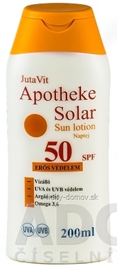 JutaVit Apotheke Solar Sun lotion 50 SPF opaľovacie mlieko 1x200 ml