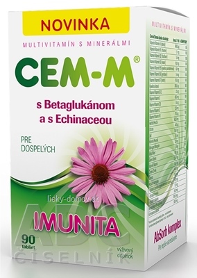 CEM-M pre dospelých IMUNITA tbl (s Betaglukánom a s Echinaceou) 1x90 ks