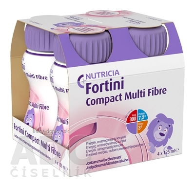 Fortini Compact Multi Fibre s jahodovou príchuťou 4x125 ml