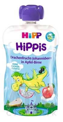 HiPP HiPPis BIO Jablko Hruška Dračie ovoc. Ríbezle kapsička (od 1.roku) ovocný príkrm 1x100 g