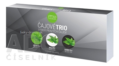 FYTO ČAJOVÉ TRIO - Darčeková kazeta porciované čaje (zelený, biely, čierny) vrecúška 3x10 (30ks), 1x1 set
