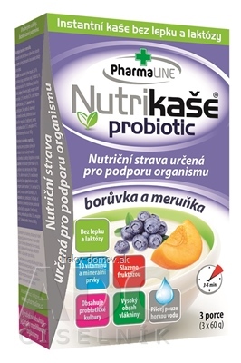 Nutrikaša probiotic - čučoriedka a marhuľa 3x60 g (180 g)