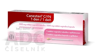 Canesten GYN 1 deň mäkká vaginálna kapsula cps vam 500 mg (blis.PVC/PVDC/PVC/Al+ 1 PP aplikátor), 1x1 set