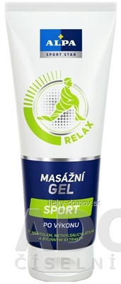 ALPA SportStar GEL MASÁŽNY ŠPORT relax - po výkone 1x210 ml