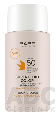 BABÉ SUPER FLUID COLOR SPF50 tónovaný fluid s ochranným faktorom pre všetky typy pleti 1x50 ml