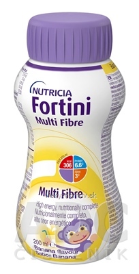 Fortini Multi Fibre s banánovou príchuťou tekutá výživa pre deti 1x200 ml
