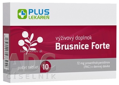 PLUS LEKÁREŇ Brusnice Forte tbl 1x10 ks