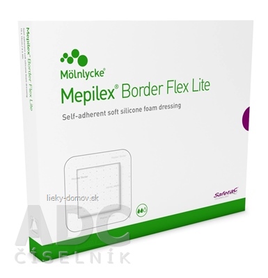 Mepilex Border Flex Lite 10x10 cm samolepivé krytie na rany, silikónové 1x5 ks
