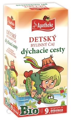 APOTHEKE BIO DETSKÝ BYLINNÝ ČAJ DÝCHACIE CESTY nálevové vrecká (od ukončeného 9. mesiaca) 20x1,5 g (30 g)