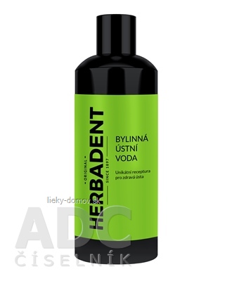 HERBADENT Original Bylinná ÚSTNA VODA 1x400 ml