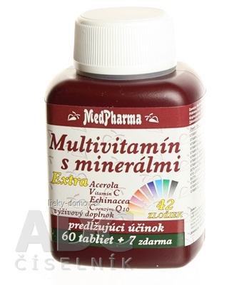 MedPharma MULTIVITAMIN S MINERÁL. EXTRA 42 ZLOŽIEK tbl 60+7 zadarmo (67 ks)