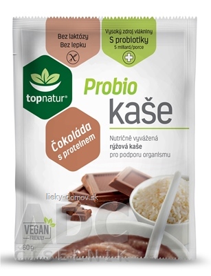 topnatur Probio KAŠA Čokoláda s proteínom instantná ryžová kaša 1x60 g