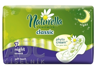 Naturella CAMOMILE Classic Night hygienické vložky 1x7 ks